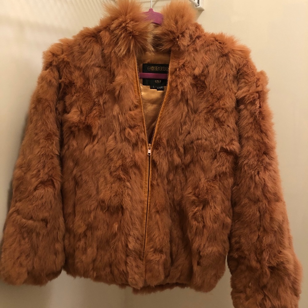 Rabbit fur coat